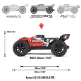 ARA4408V2 1/10 KRATON 4X4 4S V2 BLX Speed Monster Truck RTR-1/10 TRUCK-Mike's Hobby