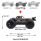 ARA4410V2 1/10 OUTCAST 4X4 4S V2 BLX Stunt Truck RTR-1/10 TRUCK-Mike's Hobby