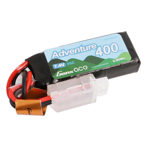 GEA354002SJS Gens Ace Adventure 2S LiPo Battery 35C (7.4V/400mAh) w/JST-PH2.0 Connector-LiPo Battery-Mike's Hobby