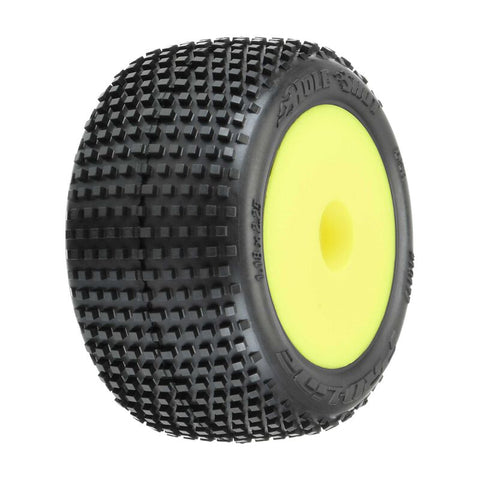 PRO1017712 Hole Shot Tires MTD Yellow Mini-T 2.0 F/R-WHEELS AND TIRES-Mike's Hobby