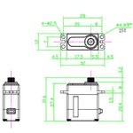 SEHREEFS162 Reefs RC 99 Micro Digital Metal Gear Waterproof Servo, Brass Edition-SERVO-Mike's Hobby