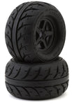 UPG10001 UpGrade RC Street Radials 2.8" Pre-Mounted On-Road Tires w/5-Star Wheels (2) (17mm/14mm/12mm Hex)-WHEELS AND TIRES-Mike's Hobby