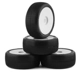 TZO-TZ402SS-W TZO Tires 402 1/8 Buggy Pre-Glued Tire Set (White) (4) (Super Soft)-WHEELS AND TIRES-Mike's Hobby