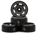 TLHTSCX24-199 Treal Hobby Type E 1.0" 6-Slot Beadlock Wheels (Titanium) (4) (21.9g)-WHEELS AND TIRES-Mike's Hobby