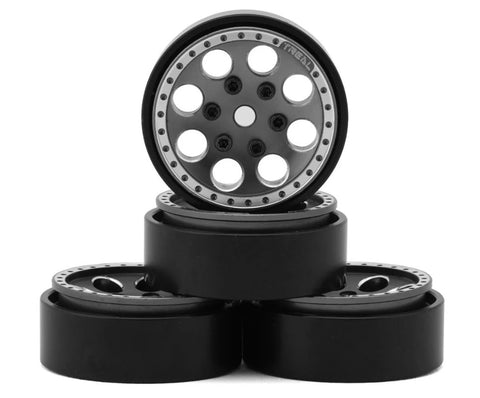 TLHTSCX24-27 Treal Hobby 1.0" 8-Hole Beadlock Wheels (Grey) (4) (22g)-WHEELS AND TIRES-Mike's Hobby