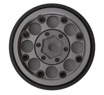 TLHTSCX24-27 Treal Hobby 1.0" 8-Hole Beadlock Wheels (Grey) (4) (22g)-WHEELS AND TIRES-Mike's Hobby