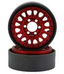 VPS07804 Vanquish Products KMC KM445 Impact 1.9" Beadlock Crawler Wheels (Red) (2)-WHEELS AND TIRES-Mike's Hobby