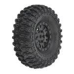 PRO1019410 1/24 Hyrax Front/Rear 1.0" Tires Mounted 7mm Black Impulse (4): SCX24-WHEELS AND TIRES-Mike's Hobby