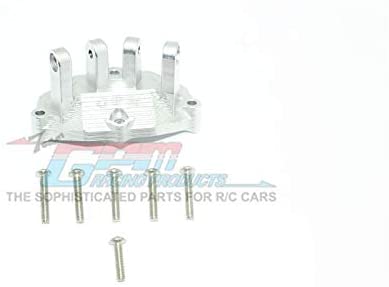 Aluminum Rear Upper Gearbox Mount for Upper Suspension Links - 1Pc Set Silver-Mike's Hobby