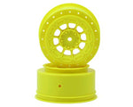 JConcepts 12mm Hex Hazard Short Course Wheels (Yellow) (2) (TEN-SCTE)-WHEELS AND TIRES-Mike's Hobby